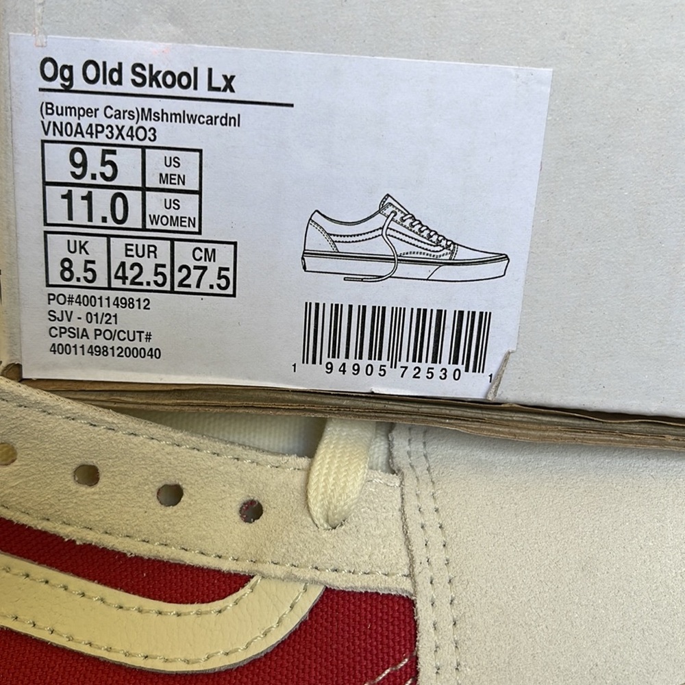 Vans Og Old Skool Lx Bumper Cars Marshmallow MENS - Picture 16 of 16